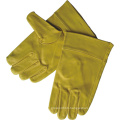 Golden Color Cow Grain Leather Work Glove